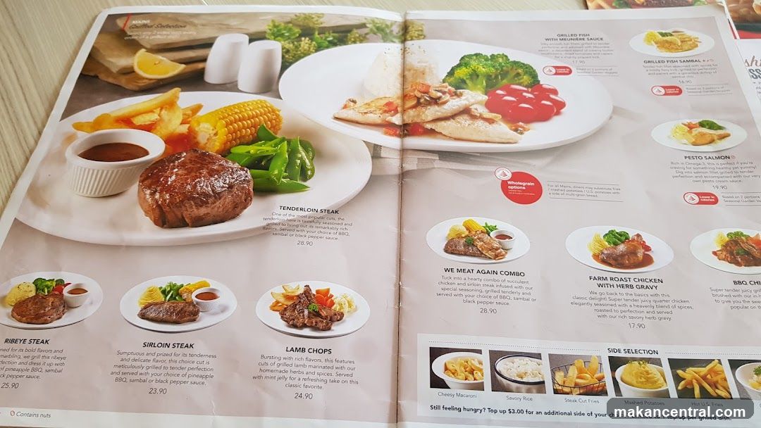 Main Courses and Side Selections