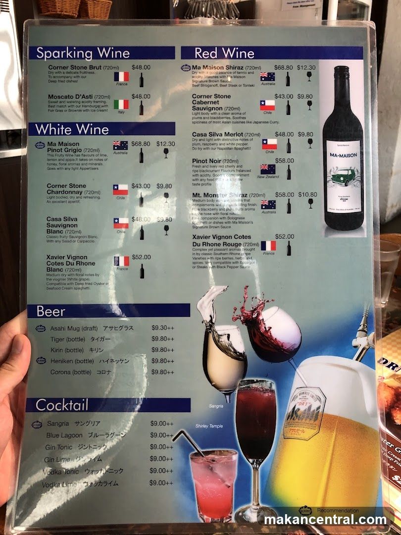 Wine, Beer, and Cocktail Menu