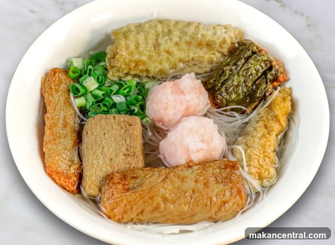 Bowl of Noodles with Assorted Toppings