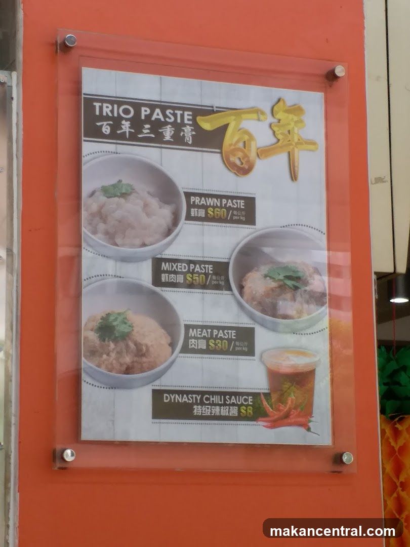 Trio Paste Menu