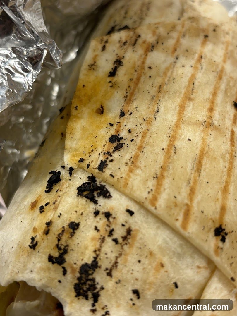 Grilled Wrap with Charred Bits