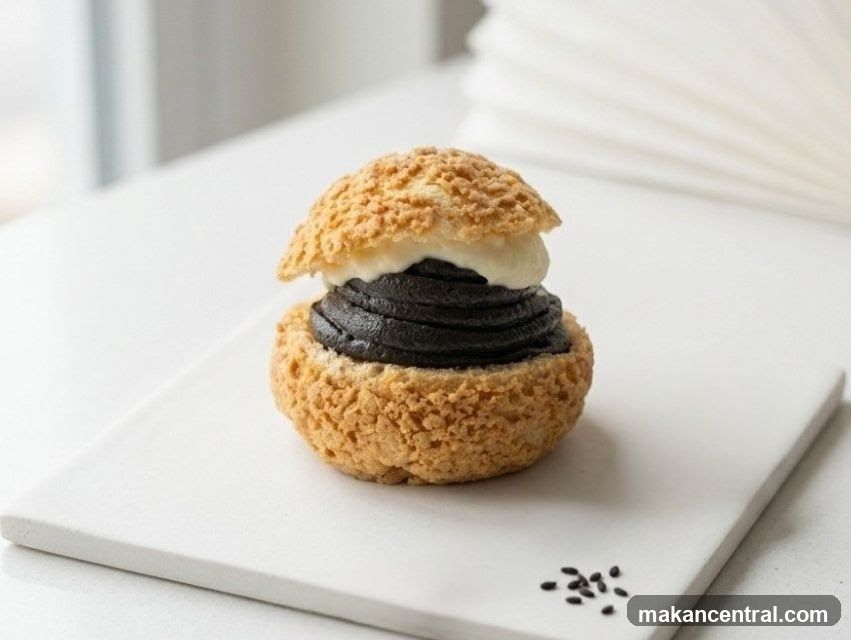 Black Sesame Cream Puff