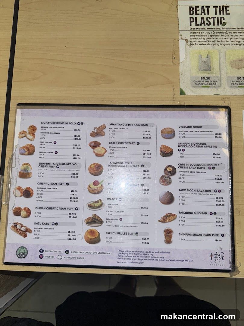 Shinfuni Menu