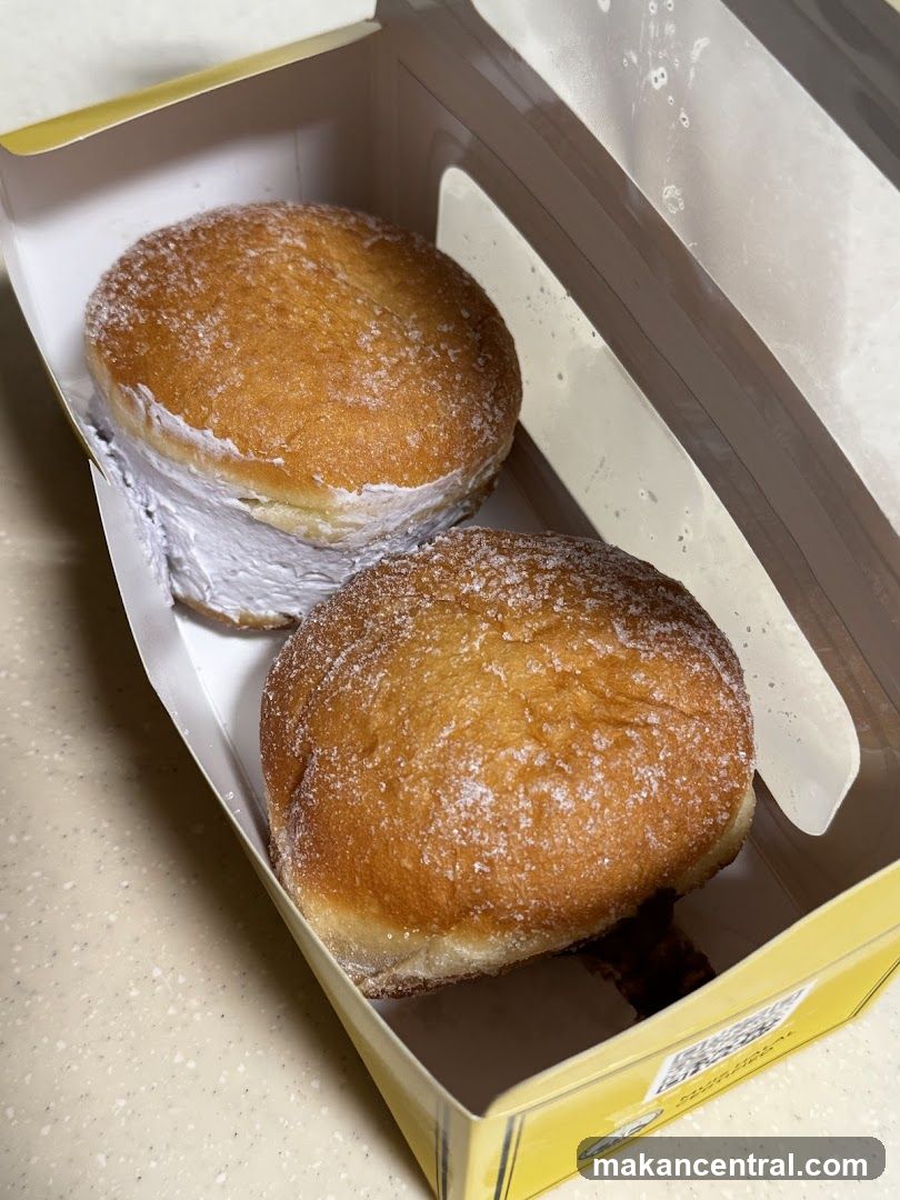 Two donuts in a box