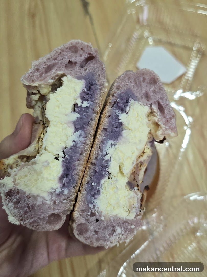 Purple Bread with Cream Filling