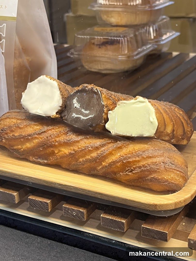 Pastries in a Display Case