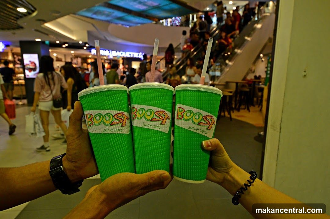 Three Boost Juice Cups