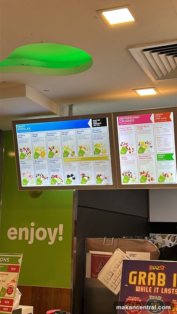 Boost Juice Menu