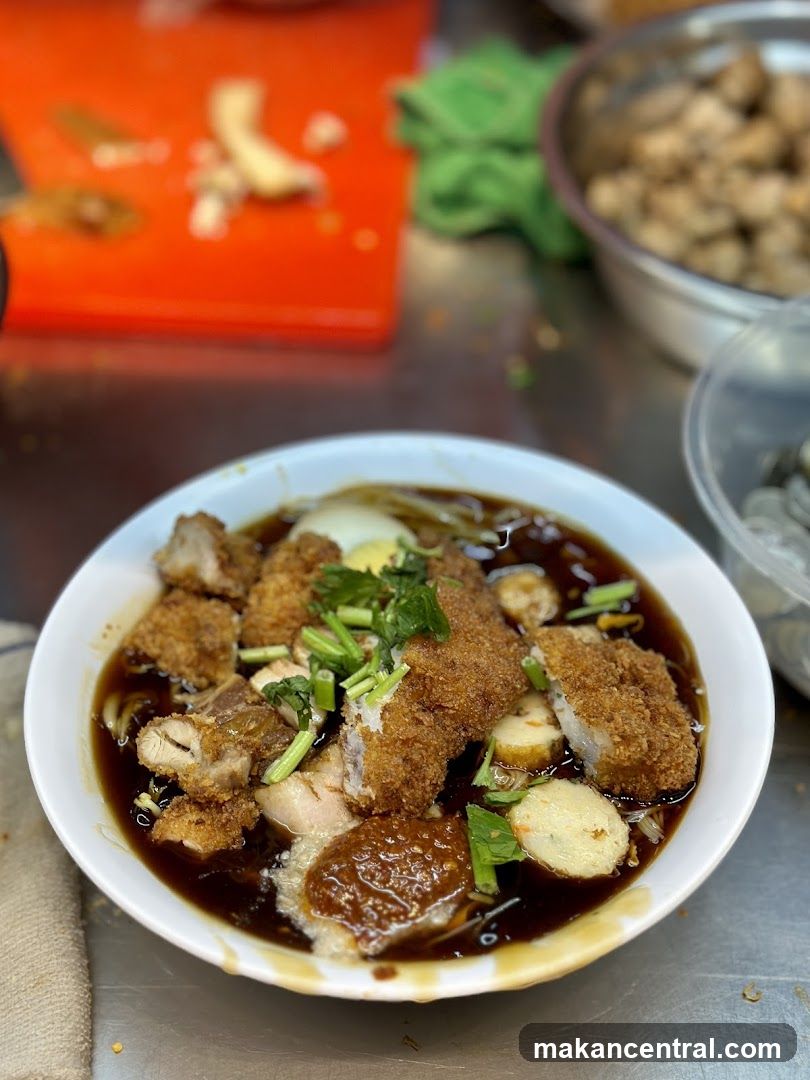Noodle Soup with Fried Fish