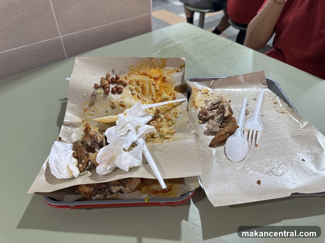 Leftover Food on Trays