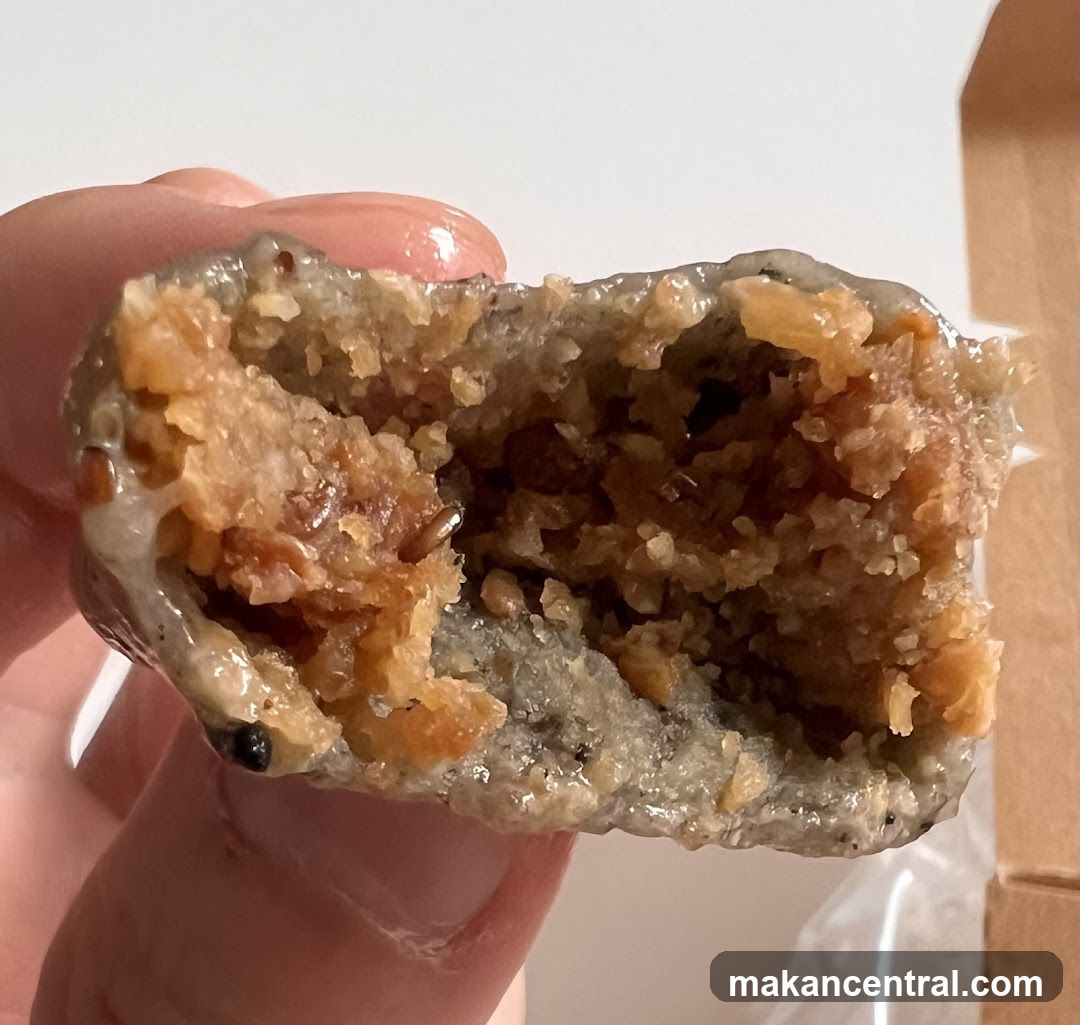 Close-up of a broken pastry