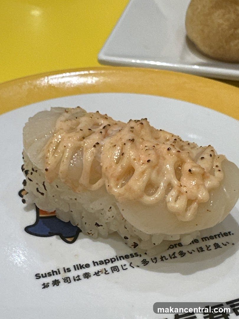 Scallop Sushi with Sauce