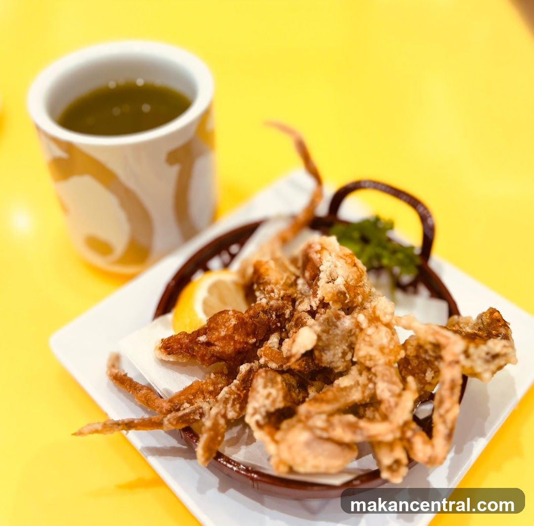 Fried Soft Shell Crab with Lemon and Tea
