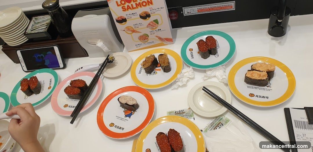 Sushi Plates on Conveyor Belt
