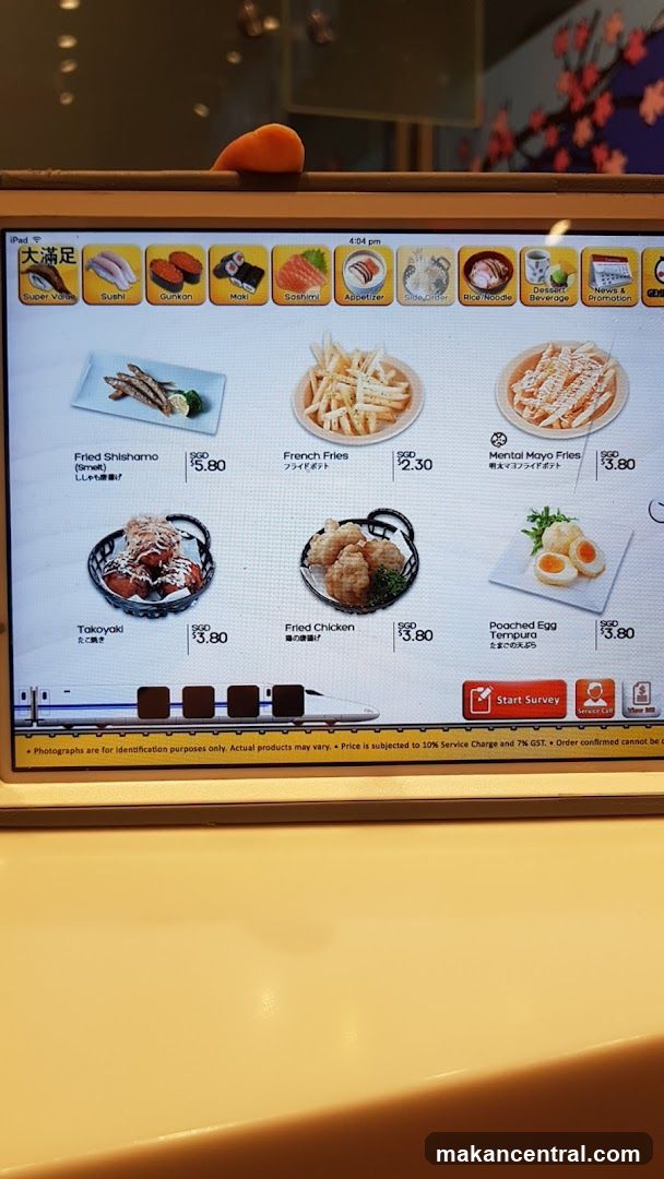 Japanese Food Menu
