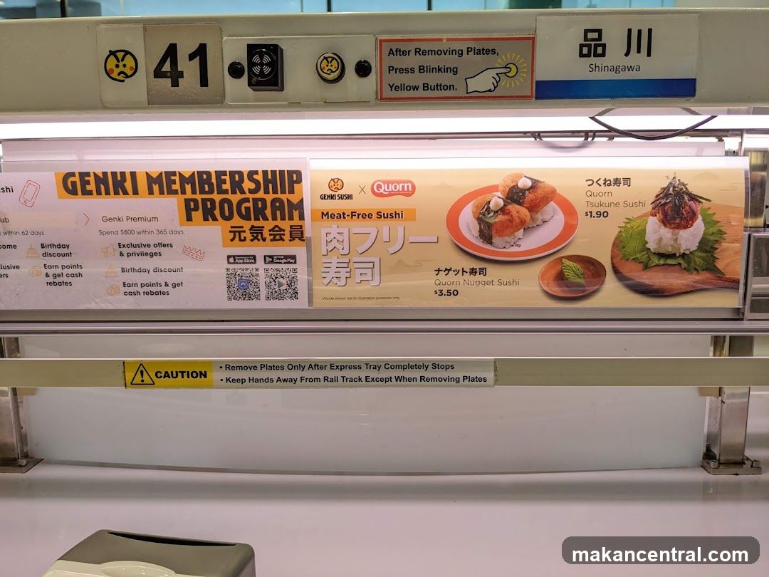 Genki Sushi Membership Program and Menu