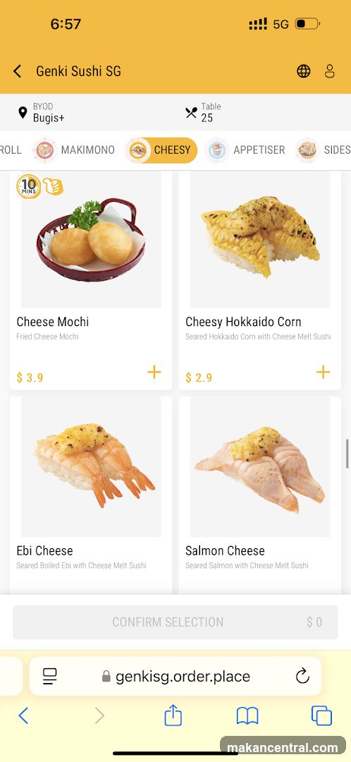 Genki Sushi SG Menu