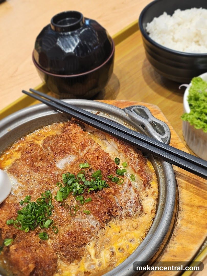 Katsudon with Rice and Soup