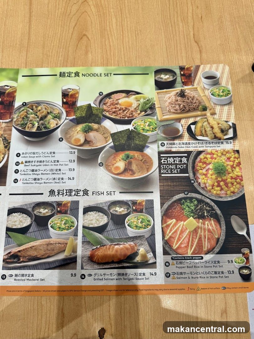 Noodle Set, Fish Set, Stone Pot Rice Set