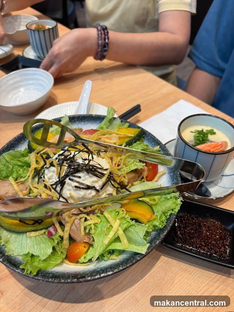 Salad and Chawanmushi