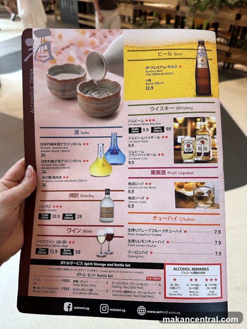 Alcoholic Drinks Menu