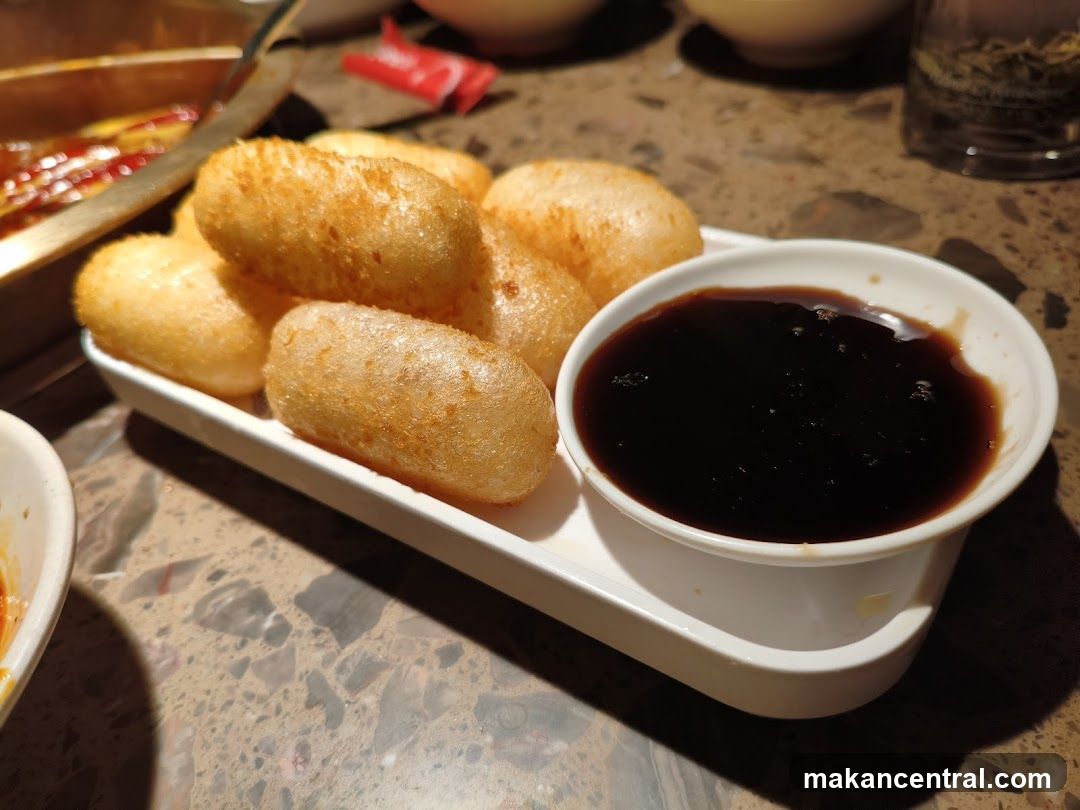 Fried Dough Balls with Dipping Sauce