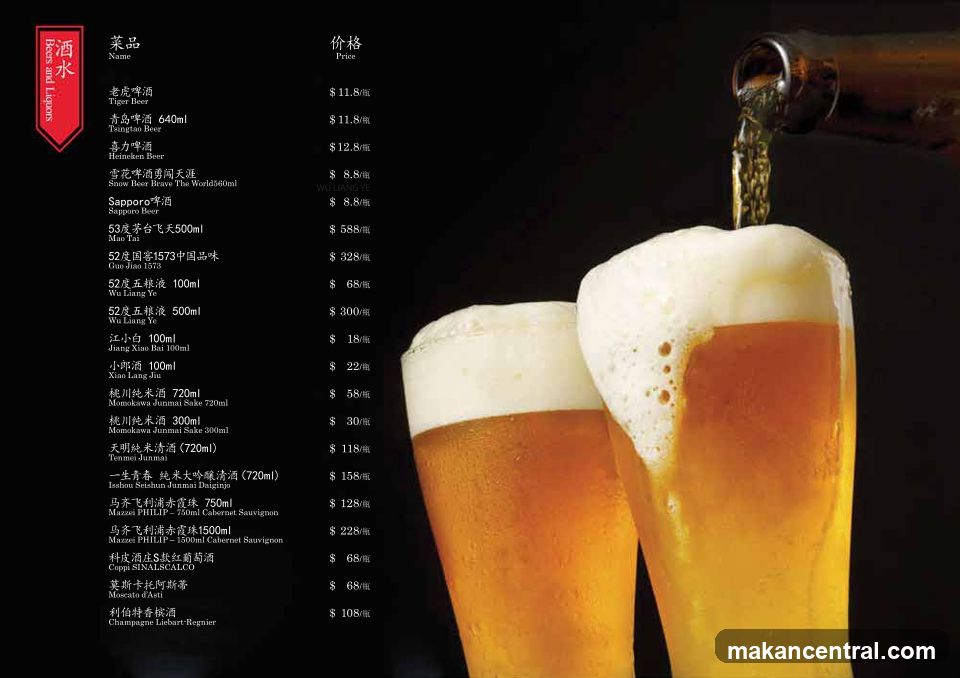 Beers and Liquors