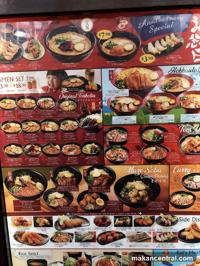 Ramen Menu