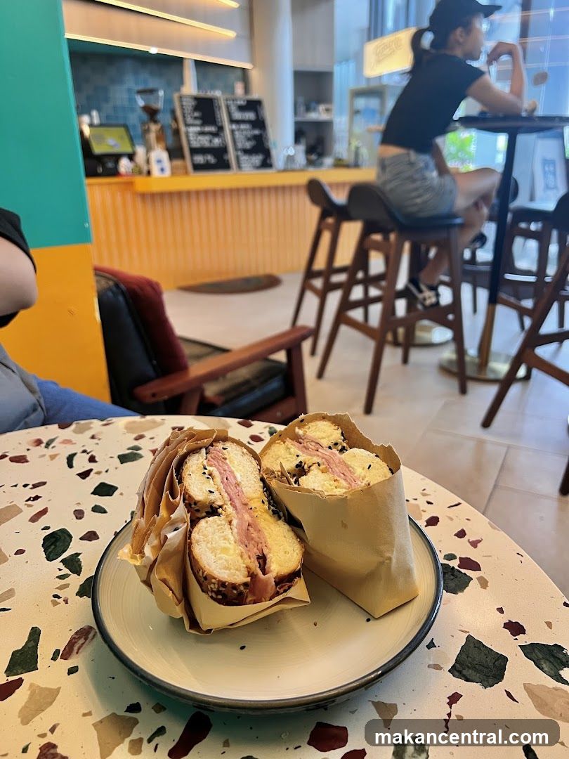 Bagel Sandwich at Cafe