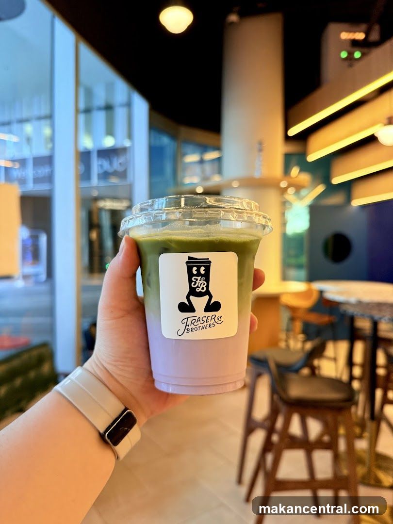 Matcha and Taro Drink