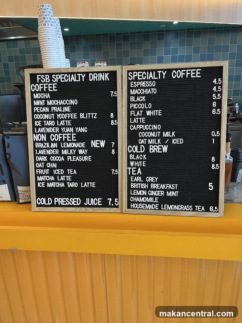 FSB Specialty Drink and Specialty Coffee Menu