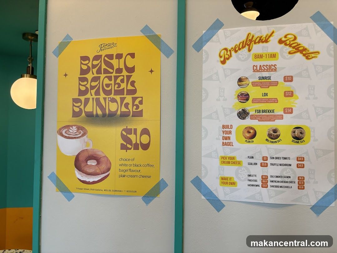 Breakfast Bagels Menu