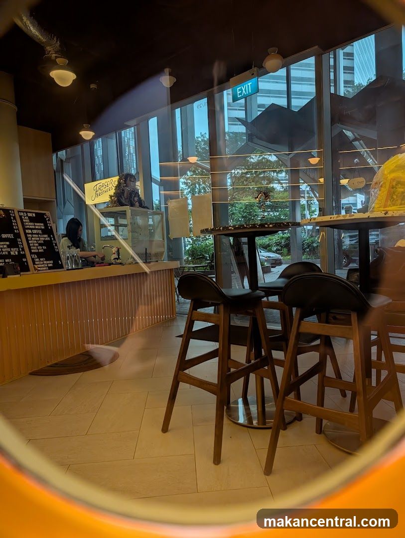 Cafe Interior with Bar and Seating