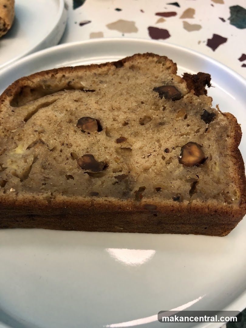 Slice of Banana Nut Bread