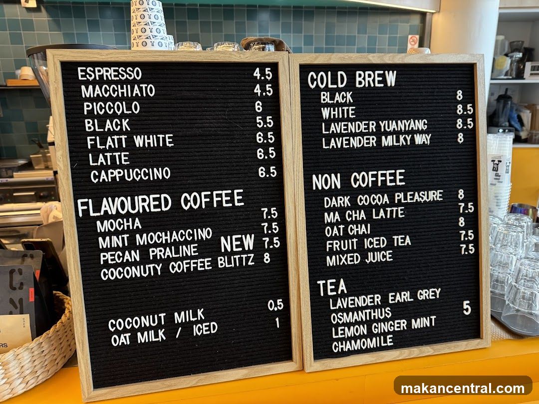 Coffee and Tea Menu