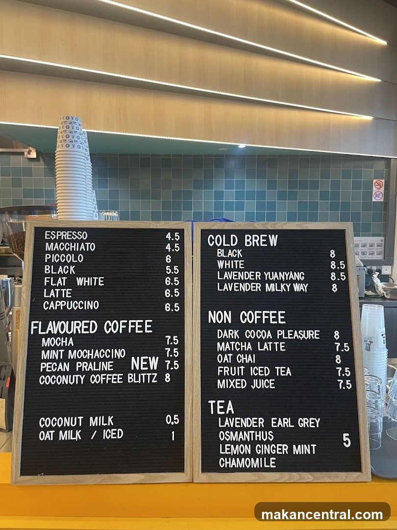 Coffee and Tea Menu