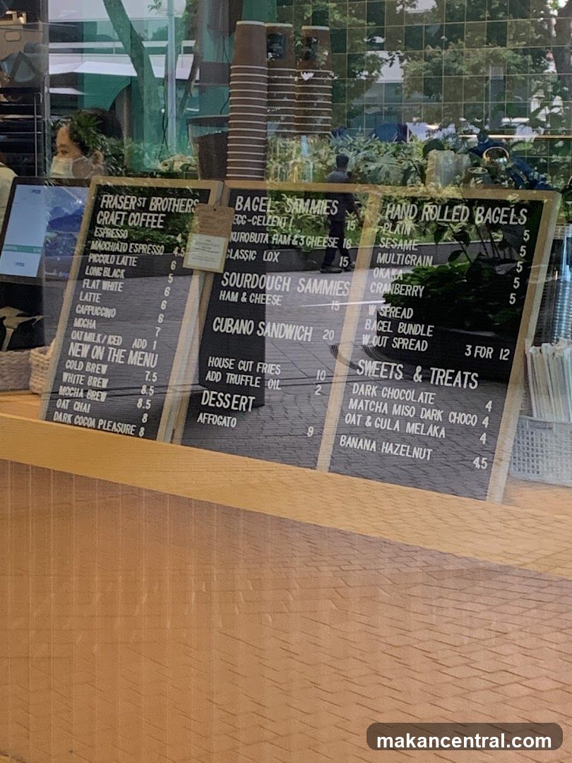Fraser St Brothers Menu
