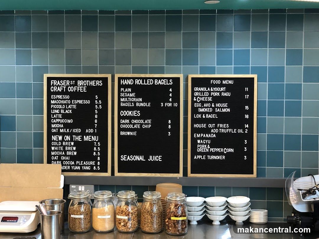 Fraser St Brothers Menu