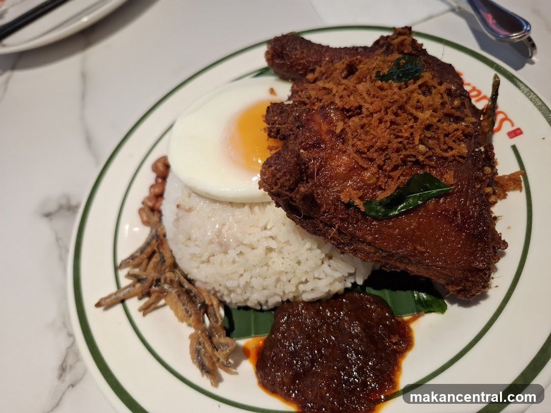 Nasi Lemak with Fried Chicken