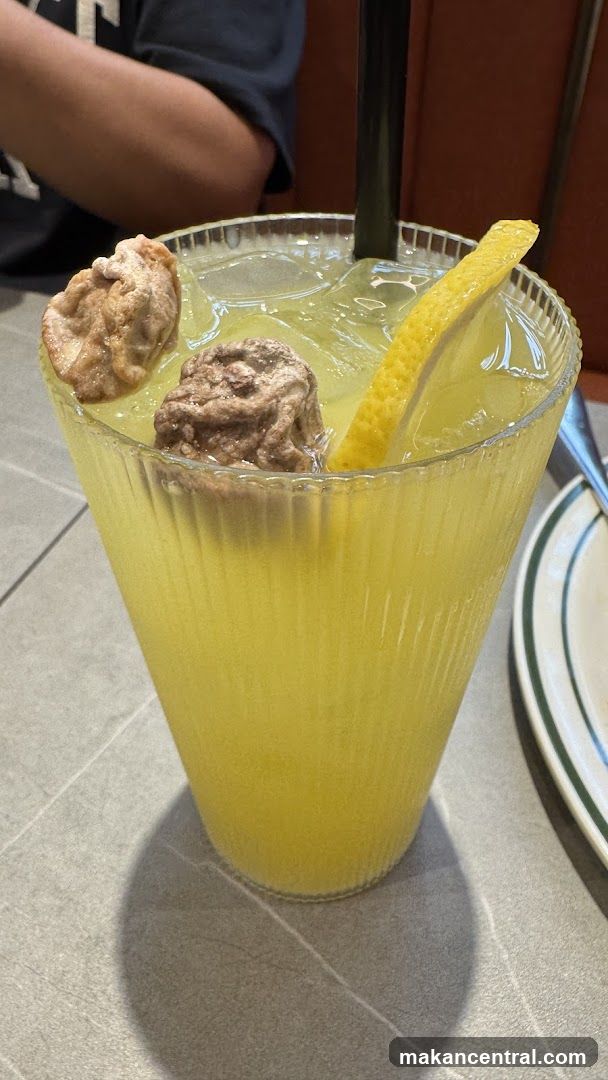 Yellow Drink with Garnish