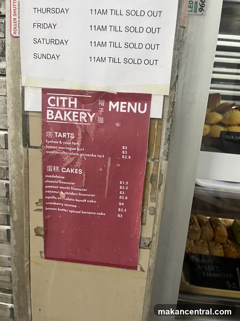 CITH BAKERY MENU
