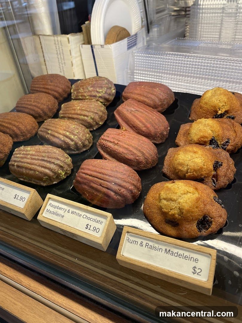 Madeleines in a Display Case