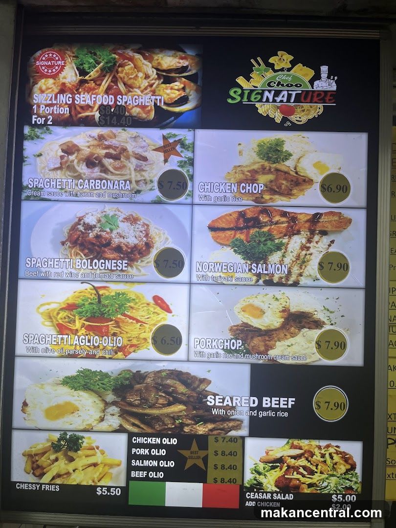 Chef Choo Signature Menu