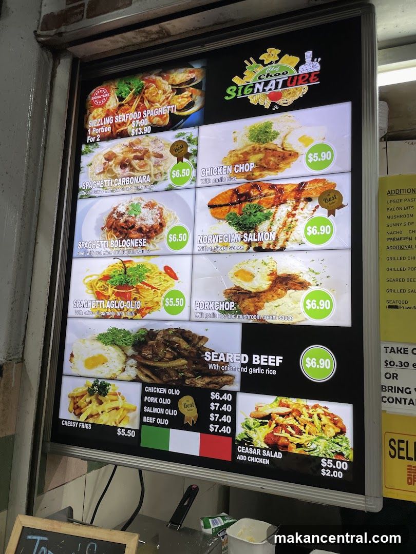 Chef Choo Signature Menu