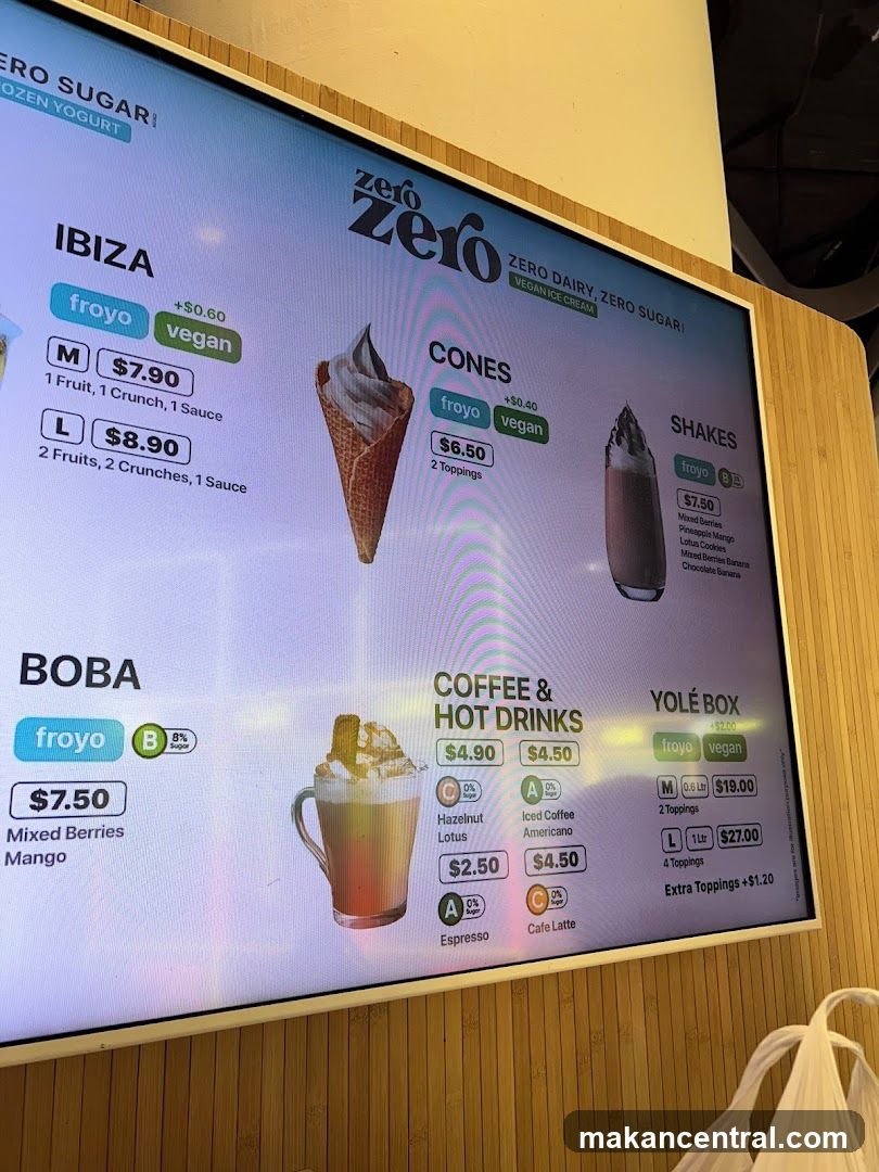 Zero Zero Menu