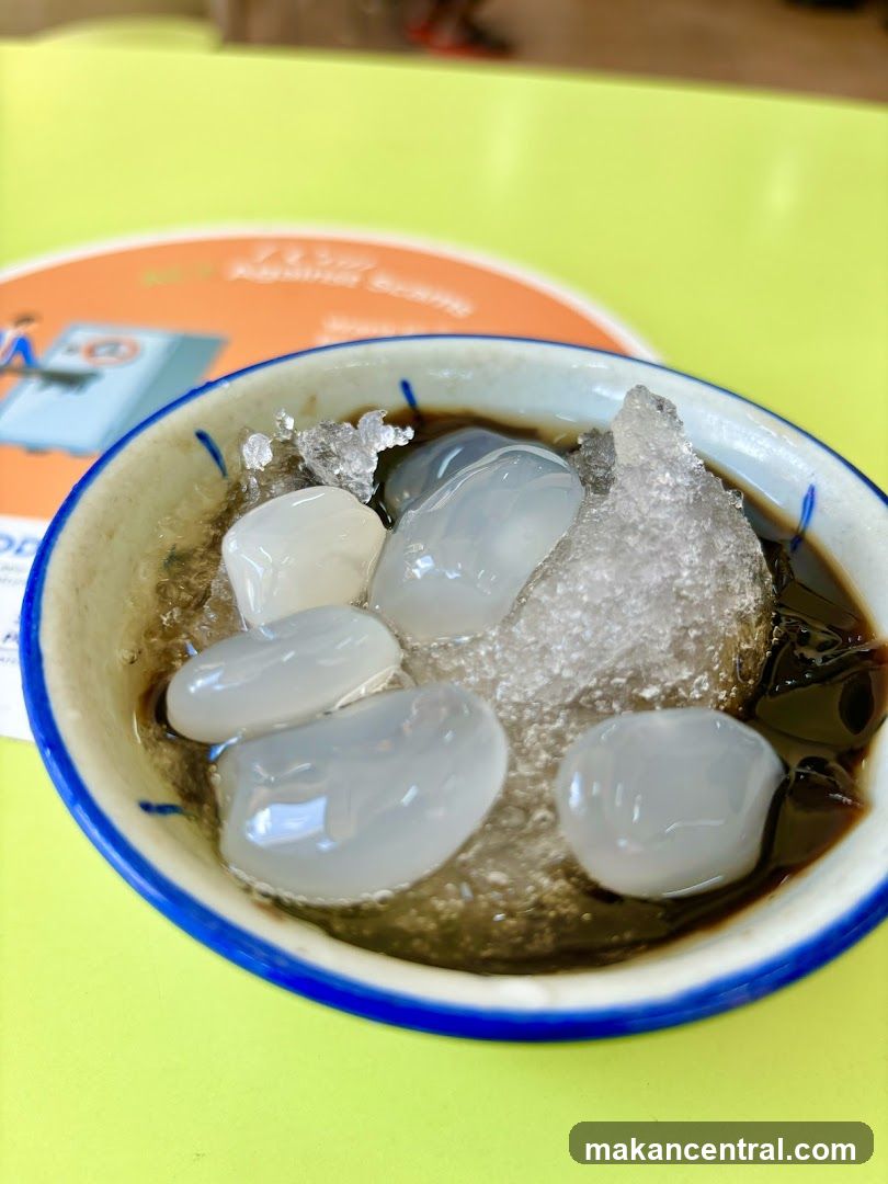 Dessert with Palm Seeds and Grass Jelly