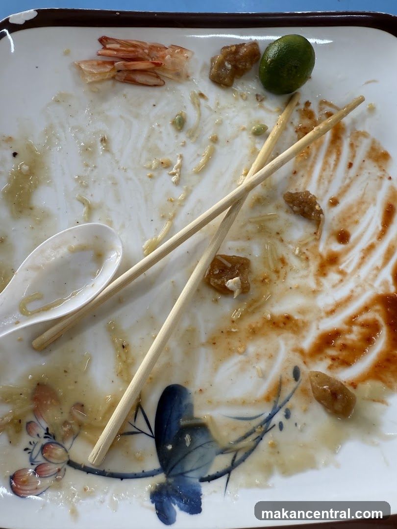 Dirty Plate with Leftovers