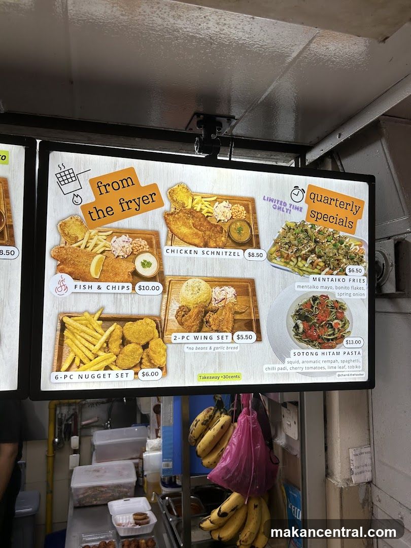 Menu from the Fryer and Quarterly Specials