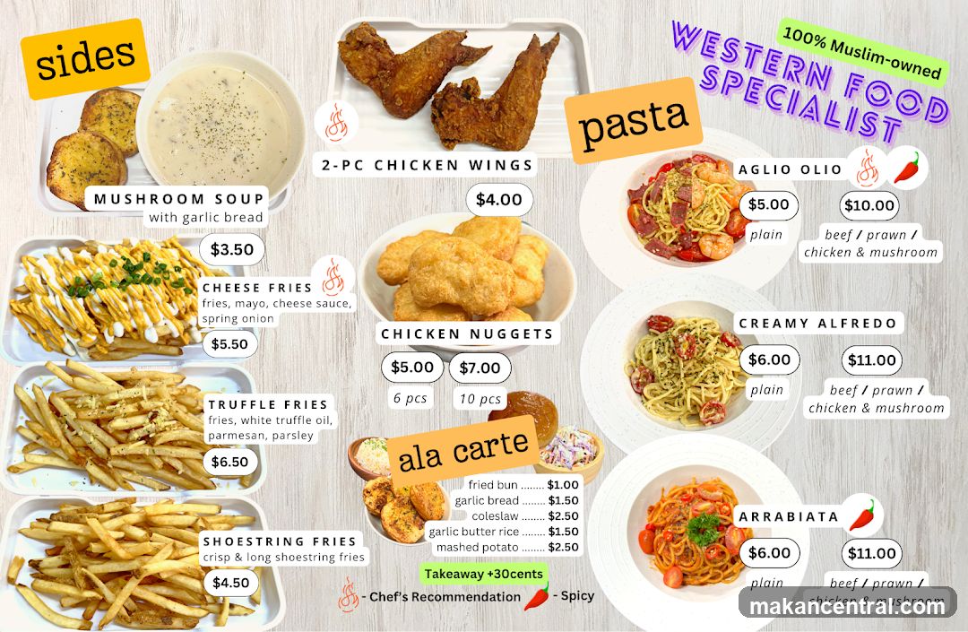 Western Food Menu