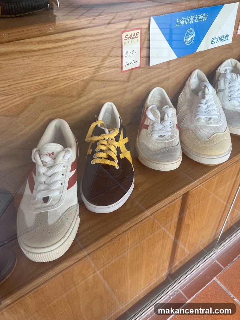 Display of athletic shoes